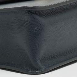 Pre Owned Furla Navy Blue Leather Metropolis S Top Handle Bag