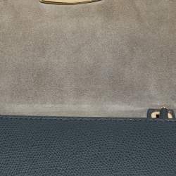 Pre Owned Furla Navy Blue Leather Metropolis S Top Handle Bag