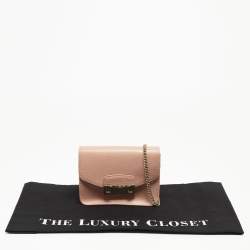 Furla Old Rose Leather Mini Metropolis Crossbody Bag