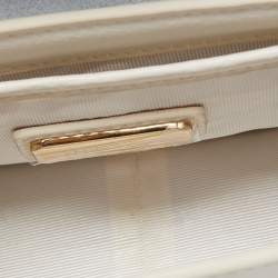 Pre Owned Furla White Leather Mini Metropolis Crossbody Bag