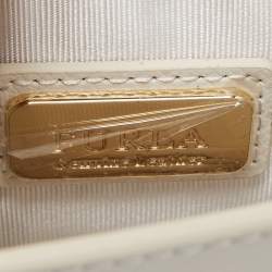 Pre Owned Furla White Leather Mini Metropolis Crossbody Bag