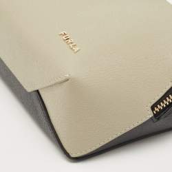 Furla Grey/Black Leather Amica Camera Crossbody Bag