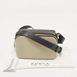 Furla Grey/Black Leather Amica Camera Crossbody Bag