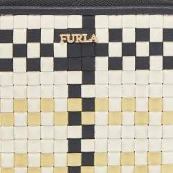 Furla Tri Color Leather Zip Around Wallet