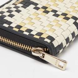 Furla Tri Color Leather Zip Around Wallet