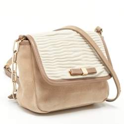 Furla Tri Color Leather Flap Crossbody Bag