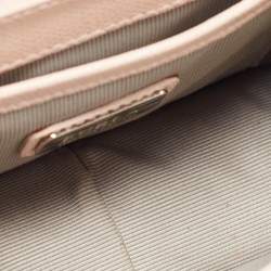 Pre Owned Furla Old Rose Leather Mini Metropolis Crossbody Bag