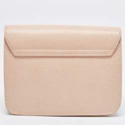 Pre Owned Furla Old Rose Leather Mini Metropolis Crossbody Bag