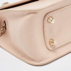 Pre Owned Furla Old Rose Leather Mini Metropolis Crossbody Bag