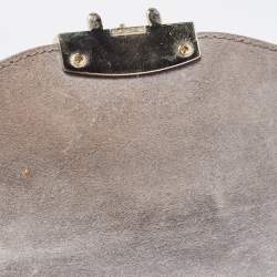 Pre Owned Furla Light Blue Leather Mini Metropolis Crossbody Bag