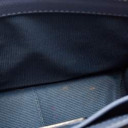 Pre Owned Furla Light Blue Leather Mini Metropolis Crossbody Bag