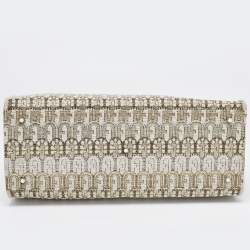 Pre Owned Furla Toni Ballerina Jacquard Fabric Large Opportunity Tote