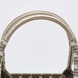 Pre Owned Furla Toni Ballerina Jacquard Fabric Large Opportunity Tote