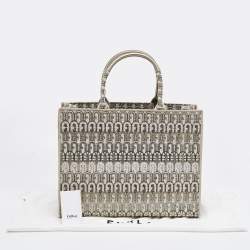 Pre Owned Furla Toni Ballerina Jacquard Fabric Large Opportunity Tote