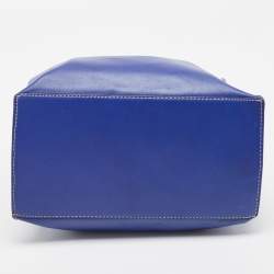 Pre Owned Furla Blue Leather Musa Tote