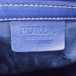 Pre Owned Furla Blue Leather Musa Tote