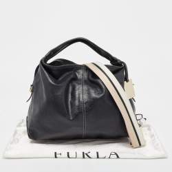 Furla Black Leather Elisabeth Hobo 