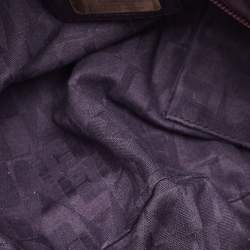 Pre Owned Furla Purple Suede and Leather Ring Handle Hobo