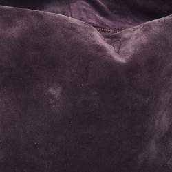 Pre Owned Furla Purple Suede and Leather Ring Handle Hobo