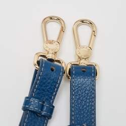 Pre Owned Furla Blue Leather Front Pocket Bucket Bag
