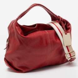 Pre Owned Furla Red Leather Hobo