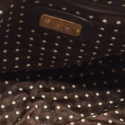 Furla Neon Yellow/Brown Satin And Snakeskin Embossed Leather Tote