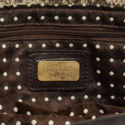 Furla Neon Yellow/Brown Satin And Snakeskin Embossed Leather Tote