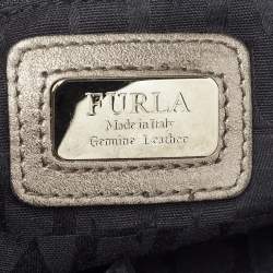 Pre Owned Furla Metallic Leather Hobo