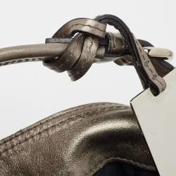 Pre Owned Furla Metallic Leather Hobo