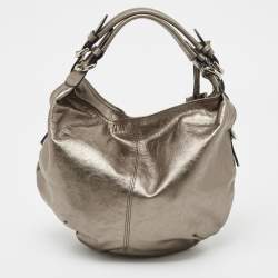Pre Owned Furla Metallic Leather Hobo