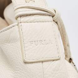 Furla White Leather Elisabeth Hobo