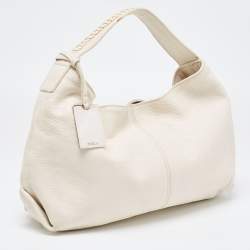 Furla White Leather Elisabeth Hobo