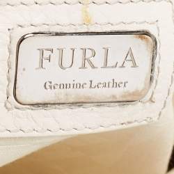 Furla White Leather Elisabeth Hobo