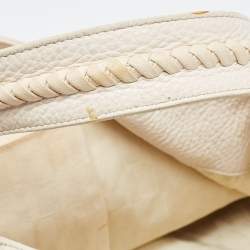 Furla White Leather Elisabeth Hobo
