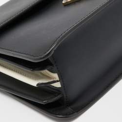 Pre Owned Furla Black Leather Mughetto Shoulder Bag