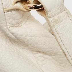 Pre Owned Furla White Leather Hobo