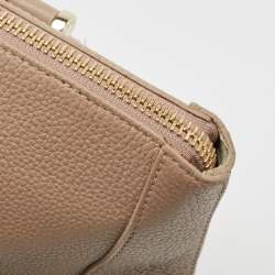 Pre Owned Furla Beige Leather Top Zip Tote