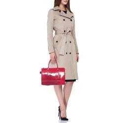 Pre Owned Furla Pink Rubber Candy Satchel