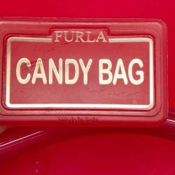 Pre Owned Furla Pink Rubber Candy Satchel