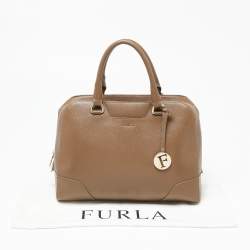Pre Owned Furla Brown Leather Dolly Satchel