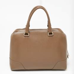 Pre Owned Furla Brown Leather Dolly Satchel