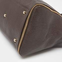 Pre Owned Furla Brown Leather Zip Satchel