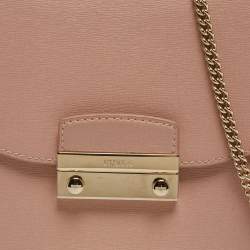 Furla Pink Leather Julia Top Handle Bag