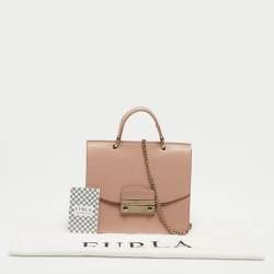 Furla Pink Leather Julia Top Handle Bag