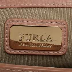 Furla Pink Leather Julia Top Handle Bag