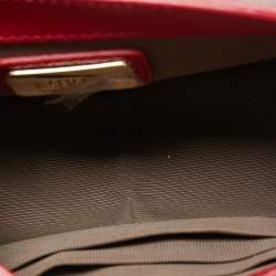 Pre Owned Furla Red Leather Mini Metropolis Crossbody Bag