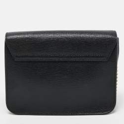 Pre Owned Furla Black Leather Mini Metropolis Crossbody Bag