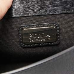 Pre Owned Furla Black Leather Mini Metropolis Crossbody Bag