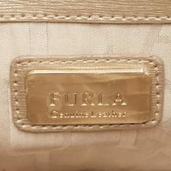 Furla Gold Leather Mini Metropolis Chain Crossbody Bag
