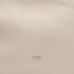 Pre Owned Furla Grey Leather Hobo